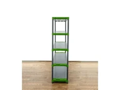 PROREGAL Kunststoffregal Grey Bear Tall HxBxT 180 x 130 x 46 cm Fachlast 70 kg Grau/Grün* Kunststoffregale