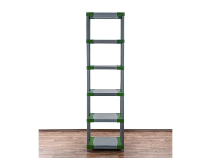 PROREGAL Kunststoffregal Big Grey Bear Extra-Tall HxBxT 220 x 60 x 46 cm Fachlast 160 kg Grau/Grün* Kunststoffregale