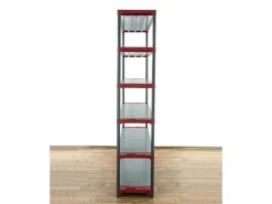 PROREGAL Kunststoffregal Big Grey Bear Extra-Tall HxBxT 220 x 150 x 46 cm Fachlast 120 kg Grau/Rot* Kunststoffregale