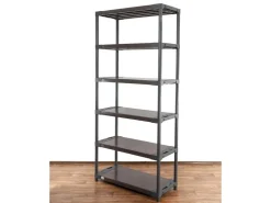 PROREGAL Kunststoffregal Grey Bear Extra-Tall HxBxT 220 x 80 x 46 cm Fachlast 120 kg