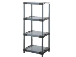 PROREGAL Kunststoffregal Grey Bear Low HxBxT 138 x 60 x 46 cm Fachlast 120 kg