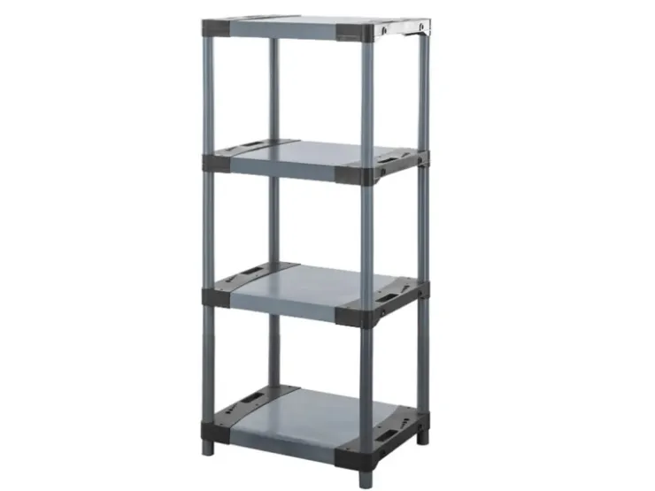 PROREGAL Kunststoffregal Grey Bear Low HxBxT 138 x 60 x 46 cm Fachlast 120 kg