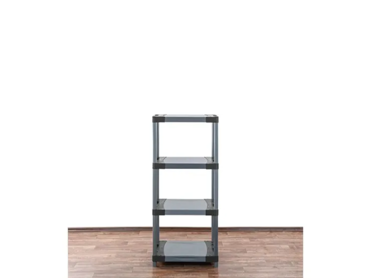 PROREGAL Kunststoffregal Grey Bear Low HxBxT 138 x 60 x 46 cm Fachlast 120 kg