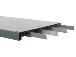 PROREGAL Kunststoffregal Big Grey Bear Low HxBxT 138 x 130 x 46 cm Fachlast 120 kg Grau/Rot* Kunststoffregale