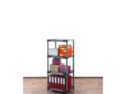 PROREGAL Kunststoffregal Grey Bear Low HxBxT 138 x 70 x 46 cm Fachlast 120 kg* Kellerregale