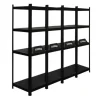 PROREGAL Mega Deal 4 x All Black Series Schwerlastregal Ragnar HxBxT 150 x 45 x 45 cm Fachlast 100 kg Matt Schwarz Kellerregal Steckregal Garagenregal* Regale Schwarz|Kellerregale