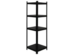 PROREGAL Mega Deal 4 x All Black Series Schwerlastregal Ragnar HxBxT 150 x 45 x 45 cm Fachlast 100 kg Matt Schwarz Kellerregal Steckregal Garagenregal* Regale Schwarz|Kellerregale