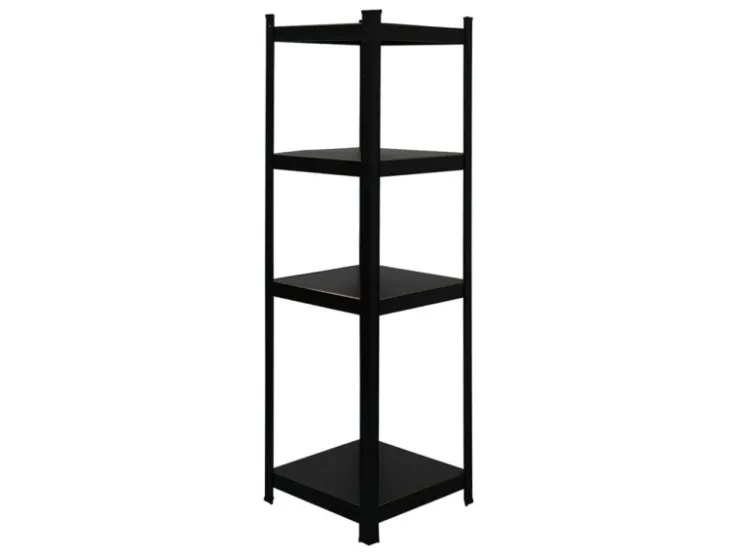 PROREGAL Mega Deal 4 x All Black Series Schwerlastregal Ragnar HxBxT 150 x 45 x 45 cm Fachlast 100 kg Matt Schwarz Kellerregal Steckregal Garagenregal* Regale Schwarz|Kellerregale