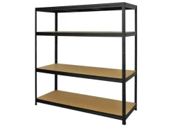 PROREGAL Mega Deal 3er-Set Schwerlastregal Giant Elephant 160x150x60cm mit 4 Ebenen Fachlast 200kg* Regale Schwarz|Kellerregale