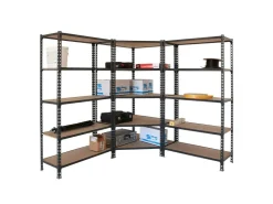 PROREGAL Mega Deal 1x Eckregal & 2x Schwerlastregal Muli HxBxT 180 x 180 x 50 cm Fachlast 200 kg Anthrazit Mega Deal 1x Eckregal + 2x Schwerlastregal Muli HxBxT 180 x 180 x 50 cm Fachlast 200 kg Anthrazit* Regalsysteme