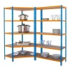 PROREGAL Mega Deal 1x Eckregal & 1x Schwerlastregal Muli HxBxT 180 x 180 x 30 cm Fachlast 150 kg Blau-Orange Mega Deal 1x Eckregal + 1x Schwerlastregal Muli HxBxT 180 x 180 x 30 cm Fachlast 150 kg Blau-Orange