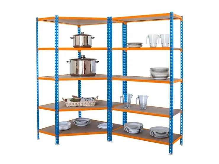 PROREGAL Mega Deal 1x Eckregal & 1x Schwerlastregal Muli HxBxT 180 x 180 x 30 cm Fachlast 150 kg Blau-Orange Mega Deal 1x Eckregal + 1x Schwerlastregal Muli HxBxT 180 x 180 x 30 cm Fachlast 150 kg Blau-Orange