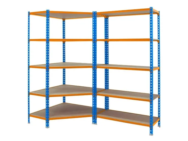 PROREGAL Mega Deal 1x Eckregal & 1x Schwerlastregal Muli HxBxT 180 x 180 x 30 cm Fachlast 150 kg Blau-Orange Mega Deal 1x Eckregal + 1x Schwerlastregal Muli HxBxT 180 x 180 x 30 cm Fachlast 150 kg Blau-Orange