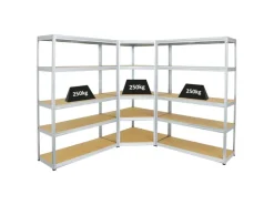 PROREGAL Mega Deal 1x Eckregal & 2x Schwerlastregal Big Elephant S Fachlast 250 kg* Eckregale
