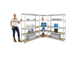 PROREGAL Mega Deal 1x Eckregal & 2x Schwerlastregal Big Elephant S Fachlast 250 kg* Eckregale