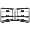 PROREGAL Mega Deal 2x Profi Schwerlastregal Rhino HxBxT 180x200x60cm 4 Gitterrost-Ebenen Fachlast 500kg Schwarz* Regalsysteme