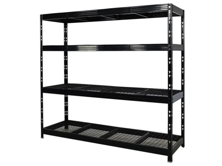 PROREGAL Mega Deal 2x Profi Schwerlastregal Rhino HxBxT 180x200x60cm 4 Gitterrost-Ebenen Fachlast 500kg Schwarz* Regalsysteme
