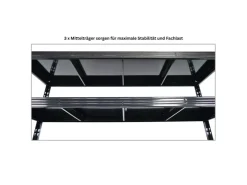 PROREGAL Mega Deal 4x Profi Schwerlastregal Rhino HxBxT 180x200x60cm 4 Stahlplatten-Ebenen Fachlast 500kg Schwarz