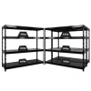 PROREGAL Mega Deal 3x Profi Schwerlastregal Rhino HxBxT 180x200x60cm 4 Stahlplatten-Ebenen Fachlast 500kg Schwarz* Regalsysteme