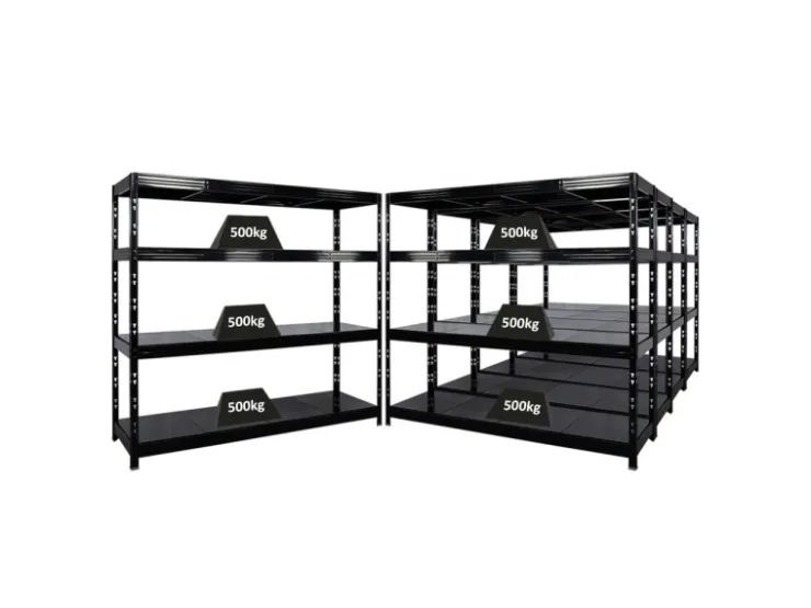 PROREGAL Mega Deal 5x Profi Schwerlastregal Rhino HxBxT 180x200x60cm 4 Stahlplatten-Ebenen Fachlast 500kg Schwarz* Regalsysteme