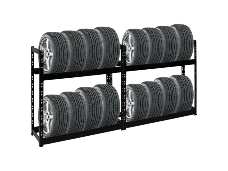 PROREGAL Mega Deal 2x Reifenregal Tiger HxBxT 100 x 110 x 35 cm bis zu 16 Reifen Schwarz* Regalsysteme