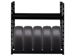 PROREGAL Mega Deal 2x Reifenregal Tiger HxBxT 100 x 110 x 35 cm bis zu 16 Reifen Schwarz* Regalsysteme