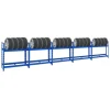 PROREGAL Mega Deal 5x Reifenregal Tiger HxBxT 100 x 110 x 35 cm Bis Zu 40 Reifen Blau