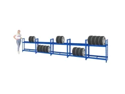 PROREGAL Mega Deal 5x Reifenregal Tiger HxBxT 100 x 110 x 35 cm Bis Zu 40 Reifen Blau