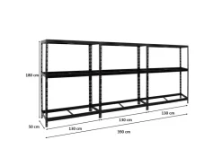 PROREGAL Mega Deal 3x Reifenregal Tiger mit Fachboden HxBxT 180 x 130 x 50 cm Bis Zu Insgesamt 36 Reifen* Weitere Regale