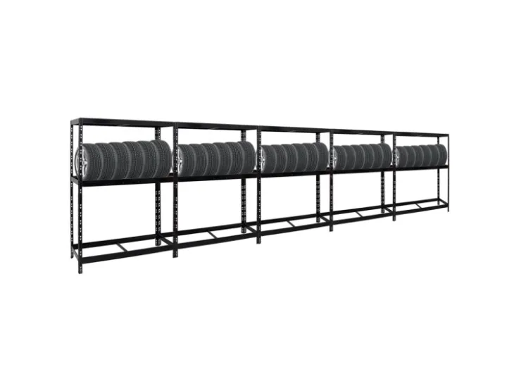 PROREGAL Mega Deal 5x Reifenregal Tiger mit Fachboden HxBxT 180 x 130 x 50 cm Bis Zu Insgesamt 60 Reifen