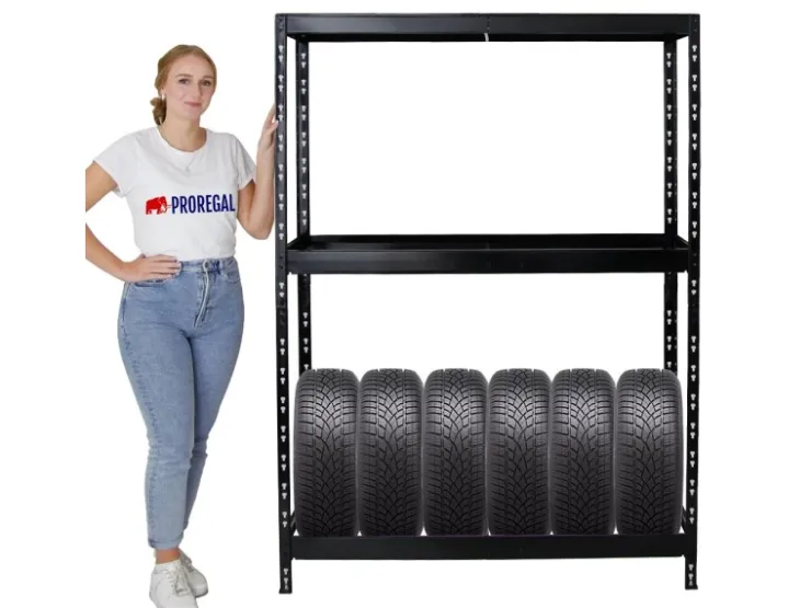 PROREGAL Mega Deal 5x Reifenregal Tiger mit Fachboden HxBxT 180 x 130 x 50 cm Bis Zu Insgesamt 60 Reifen