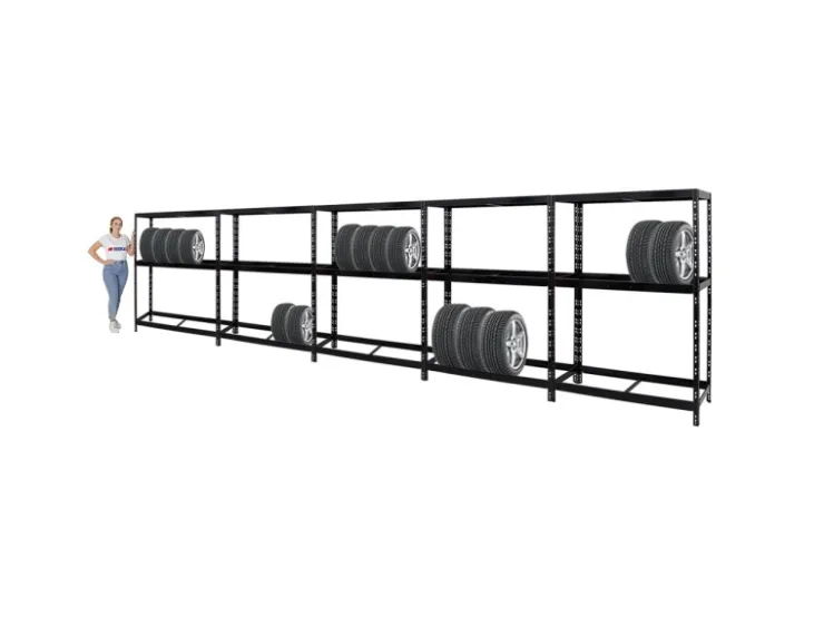 PROREGAL Mega Deal 5x Reifenregal Tiger mit Fachboden HxBxT 180 x 130 x 50 cm Bis Zu Insgesamt 60 Reifen