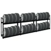 PROREGAL Mega Deal 3x Reifenregal Tiger HxBxT 100 x 110 x 35 cm bis zu 24 Reifen Schwarz