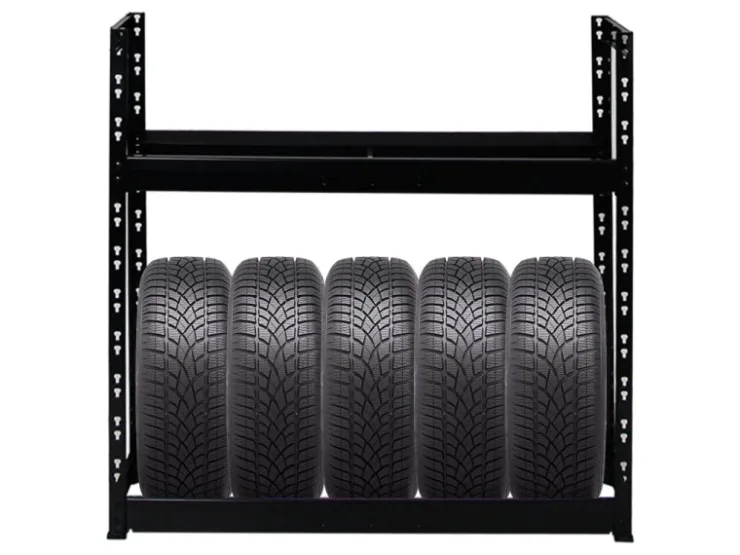 PROREGAL Mega Deal 3x Reifenregal Tiger HxBxT 100 x 110 x 35 cm bis zu 24 Reifen Schwarz
