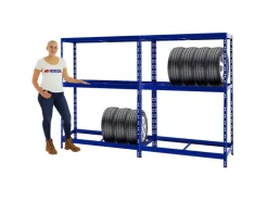PROREGAL Mega Deal 2x Reifenregal Tiger mit Fachboden HxBxT 180 x 130 x 50 cm Bis Zu Insgesamt 24 Reifen* Weitere Regale