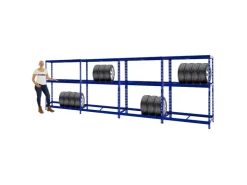 PROREGAL Mega Deal 4x Reifenregal Tiger mit Fachboden HxBxT 180 x 130 x 50 cm Bis Zu Insgesamt 48 Reifen