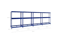 PROREGAL Mega Deal 4x Reifenregal Tiger mit Fachboden HxBxT 180 x 130 x 50 cm Bis Zu Insgesamt 48 Reifen