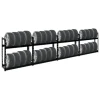 PROREGAL Mega Deal 4x Reifenregal Tiger HxBxT 100 x 110 x 35 cm bis zu 32 Reifen Schwarz* Regalsysteme