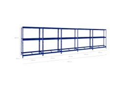 PROREGAL Mega Deal 5x Reifenregal Tiger mit Fachboden HxBxT 180 x 130 x 50 cm Bis Zu Insgesamt 60 Reifen