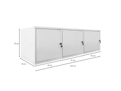 PROREGAL Mega Deal 3x Schließfachwürfel Cubic XL HxBxT 45 x 45 x 45 cm