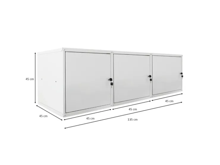 PROREGAL Mega Deal 3x Schließfachwürfel Cubic XL HxBxT 45 x 45 x 45 cm