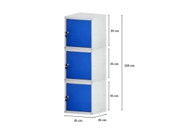 PROREGAL Mega Deal 3x Schließfachwürfel Cubic HxBxT 35 x 35 x 35 cm