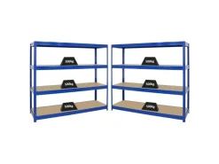 PROREGAL Mega Deal 2x Schwerlastregal Dino HxBxT 180 x 200 x 60 cm Fachlast 600 kg* Kellerregale|Schwerlastregal