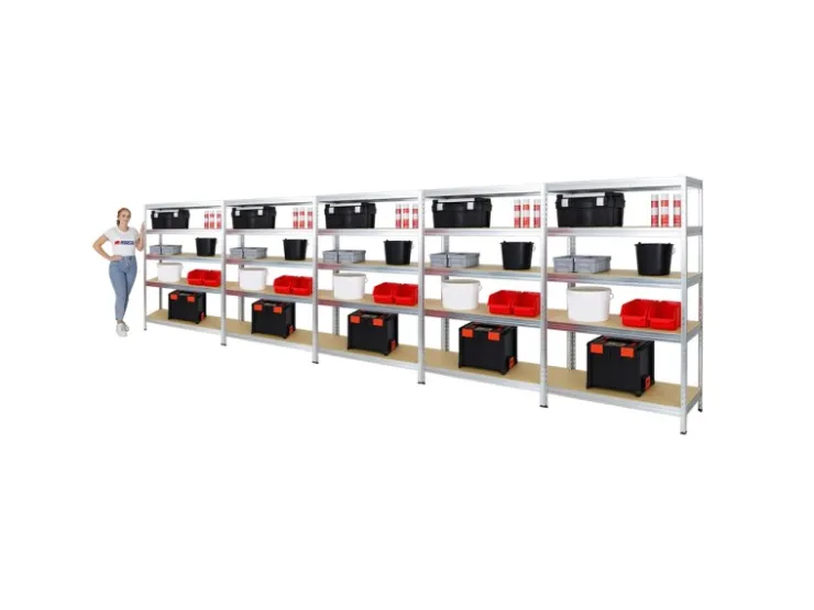 PROREGAL Mega Deal 5x Schwerlastregal Rivet HxBxT 180 x 120 x 45 cm Fachlast 250 kg
