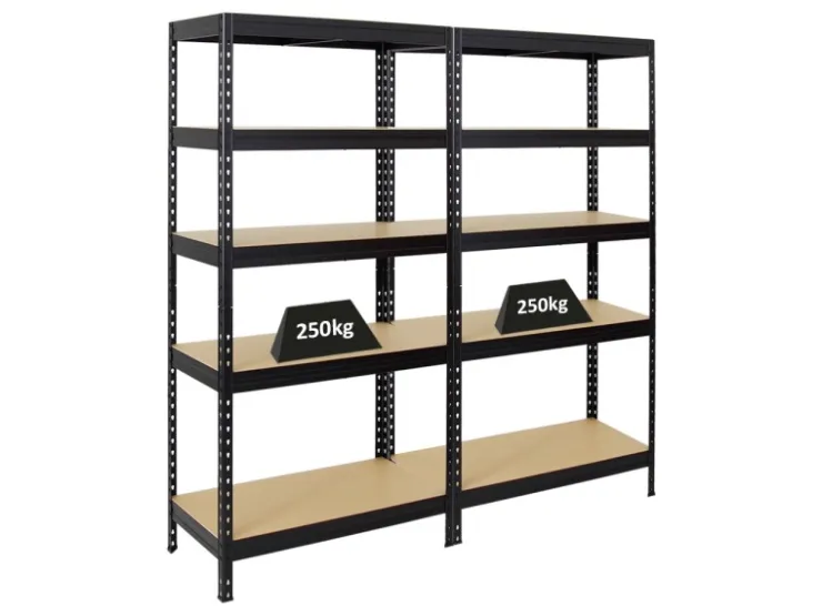 PROREGAL Mega Deal 2x Schwerlastregal Rivet HxBxT 180 x 90 x 45 cm Fachlast 250 kg