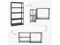 PROREGAL Mega Deal 4x Schwerlastregal Steel Eagle HxBxT 180 x 100 x 40 cm Fachlast 130 kg