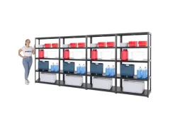 PROREGAL Mega Deal 4x Schwerlastregal Steel Eagle HxBxT 180 x 100 x 40 cm Fachlast 130 kg