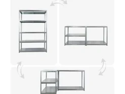 PROREGAL Mega Deal 5x Schwerlastregal Steel Eagle HxBxT 180x120x60cm Fachlast 130kg Verzinkt