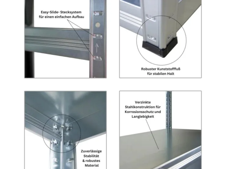 PROREGAL Mega Deal 2x Schwerlastregal Steel Eagle HxBxT 180x120x60cm Fachlast 130kg Verzinkt* Schwerlastregal