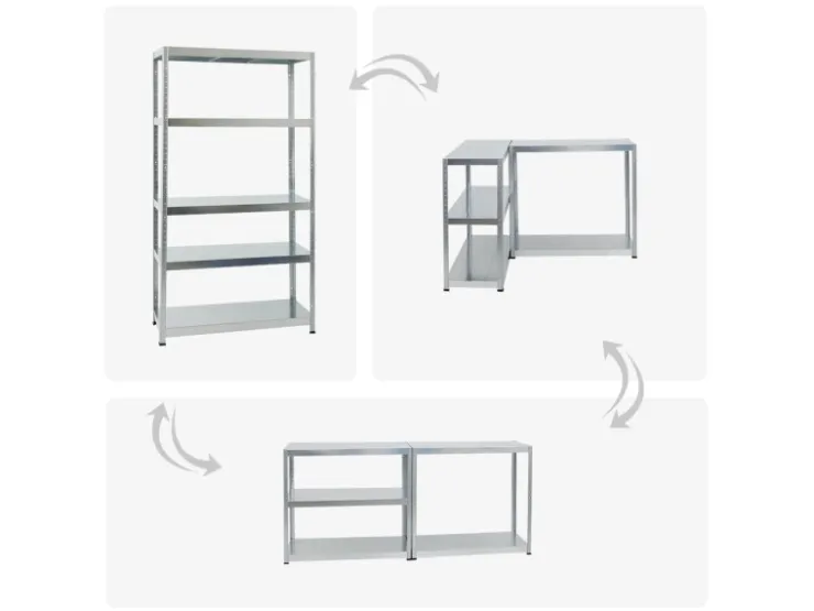 PROREGAL Mega Deal 3x Schwerlastregal Steel Eagle HxBxT 180 x 100 x 40 cm Fachlast 130 kg
